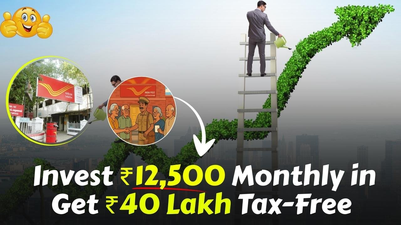 Invest ₹12,500 Monthly in Plan Post Office PPF & Get ₹40 Lakh in 15 Years Safe & Tax-Free