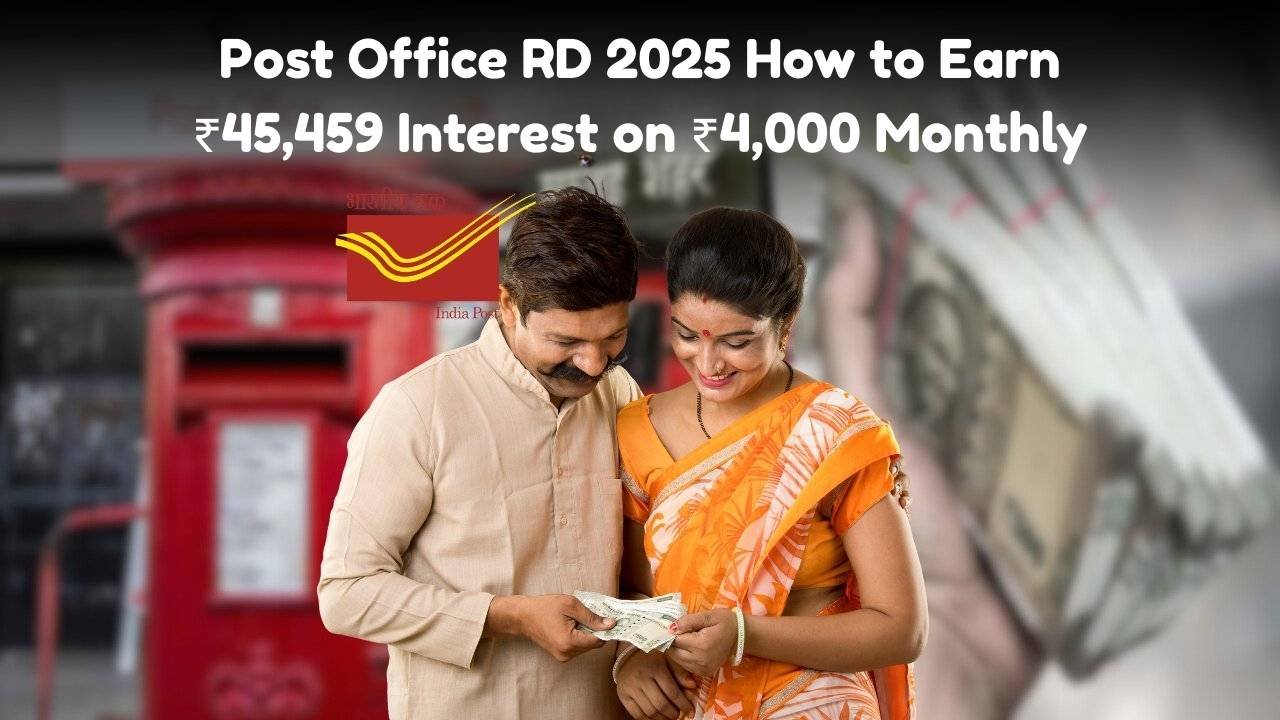Post Office RD 2025 How to Earn ₹45,459 Interest on ₹4,000 Monthly Deposit with Safe and Reliable Returns